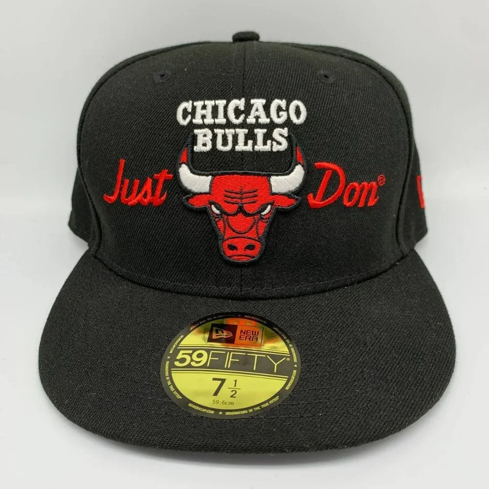Chicago Bulls x Just Don 7 1/2 59Fifty New Era Hat Fitted Cap Men Michael Jordan